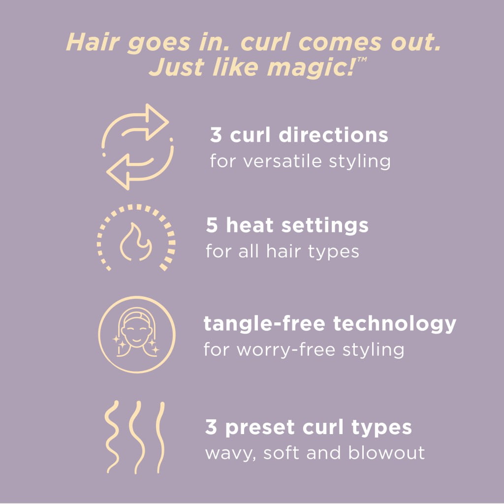INFINITI PRO CONAIR Curl Secret Automatic Curling Iron, 1.25" Barrel, 5 Heat Settings