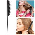 thumbnail image 4 of 3 Piece Triple Teasing Comb, Rat Tail Combs for Women, Tool Structure Tease Layers Rattail Comb, Rat Tail Comb for Back Combing Root Teasing, Adding V, 4 of 4
