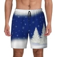 thumbnail image 2 of Picia Christmas Fir Tree pattern Mens Swim Trunks with Compression Liner Stretch Beach Shorts Quick Dry with Zipper Pockets No-Chafing Board Shorts-Large, 2 of 9