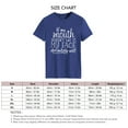 thumbnail image 4 of Camiseta azul de gran tamaño con estampado divertido, mangas cortas para mujer, estilo vintage, XXL, informal de verano, 4 of 4