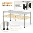 thumbnail image 4 of QUIOCOZY Heavy Duty 1-Tier Wire Storage Shelf, Metal Shelving Unit for Kitchen, Pantry, and Garage, 30" x 14" x 15", Chrome, 2 Pack, 4 of 7