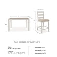 thumbnail image 3 of Ashley Furniture Skempton White Counter Height Dining Table Set - Set of 7, 3 of 11
