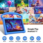 Android Kids Tablet 7 inch with Case, 2GB RAM, 32GB ROM, Touch Screen, Quad-Core,1024x600| Wi-Fi| Google Certified(Blue)