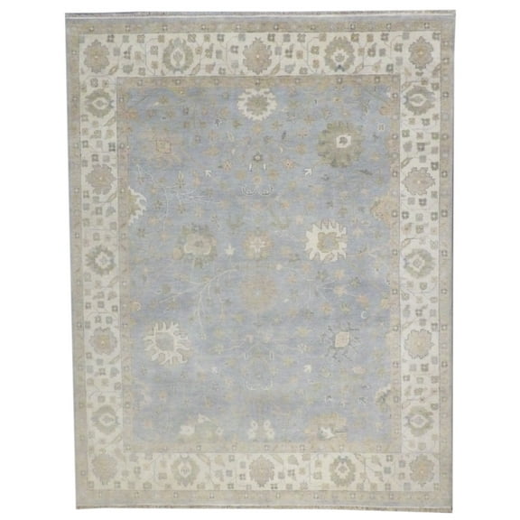 Wahi Rugs Hand Knotted Turk Anatolian Oushak Silver Wash 8'0"x10'0" -w11302