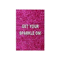 3dRose, Get your sparkle on - fun girly hot pink faux glitter texture graphic - glam girls humor - bling, 15x22 Hand Towel