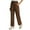 Brown, variant on Dvprdro Hiking Cargo Pants for Women Casual Solid Multi Pockets Pants Waterproof Sports Mountaineering Trousers