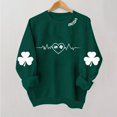 thumbnail image 2 of St Patricks Day Shirt Women Funny Irish Shamrock Shirt Crewneck Graphic Sweatshirts Long Sleeve Casual Pullover Green Holiday Tops, 2 of 4
