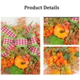 thumbnail image 3 of Fall Wreaths for Front Door,Autumn Maples Leaf Pumpkin Berry Wreath,Large Hanging Garland Fall Harvest Swag for Home Festival Indoor Outdoor Decoration-19.68*11.8Inch, 3 of 8