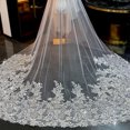 thumbnail image 2 of Boda vestido de novia velo sentido avanzado industria pesada bordado de cuentas cola larga velo grande accesorios para fotos de boda 3,5 metros de largo y 3 metros de ancho, 2 of 2