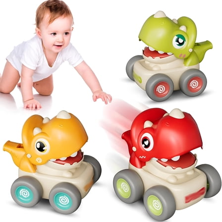 BESTSKY Toy Cars for 1  Year Olds Animal Baby Cars No Batteries Required and Go Car for Toddlers 1 3 Toys for 1 Year Old Boys and Girls Great Birthday Gifts Random Color