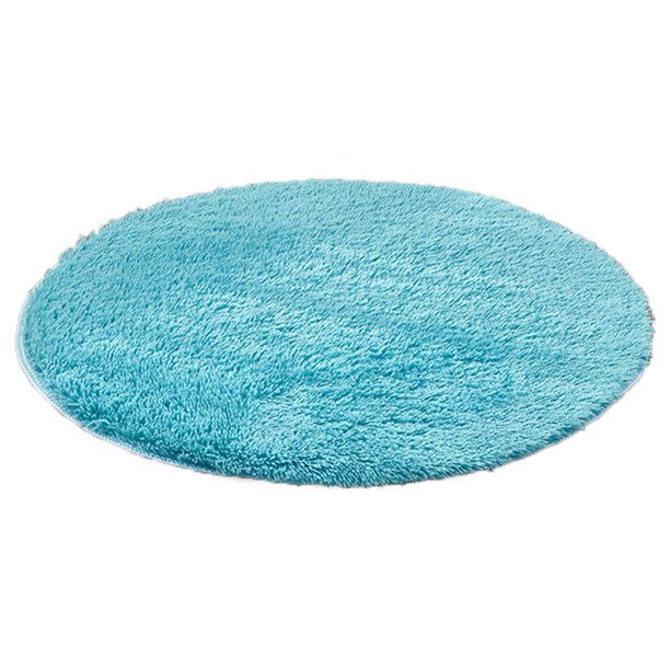 AUTCARIBLE 40*40CM Round Fluffy Floor Plush Mat Antislip Thickened