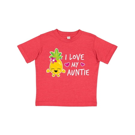 

Inktastic I Love My Auntie with Pineapple Gift Toddler Toddler Girl T-Shirt