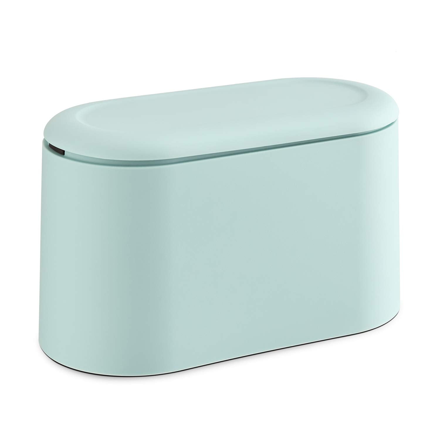 Mini Desktop Wastebasket with Lid, Small Office Countertop Trash Can