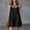 *Black, variant on ClodeEU Women's Scoop Neck Spaghetti Strap Button Mini Dress,Casual A-Line Sundress Black,Women's Plus L