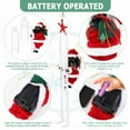 thumbnail image 5 of Rdhnmea Electric Santa Claus Climbing Ladder Lovely Climbing Santa Doll Toy Christmas Tree Decorations Santa Claus Figures for Party Home Xmas Door, 5 of 6