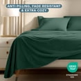 thumbnail image 3 of Bare Home Cozy Fleece Sheet Set - Extra Plush Polar Fleece - Deep Pocket - Queen, Forest Green, 3 of 10