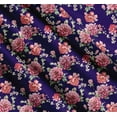 thumbnail image 3 of Soimoi Cotton Cambric Fabric Leaves & Peony Floral Printed Fabric 1 Yard 42 Inch Wide, 3 of 7