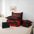 thumbnail image 4 of 7 Pcs Red Fire Truck Comforter Set Full Size,Tractor Bed in a Bag with Flat Sheet and Fitted Sheet,Construction Excavator Bedding Set with Pillowcase and Sham Reversible, 4 of 5