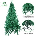 thumbnail image 5 of Uten 5ft Artificial Christmas Tree Hinged for Easy Setup, Realistic Spruce Design with Foldable Metal Stand, Unlit for Home Holiday Decor, 5 of 12