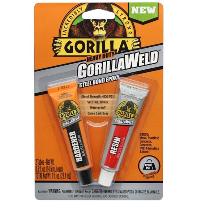 Gorilla 4330102 Gorilla Weld HeavyDuty Steel Bond Epoxy Pack of 6
