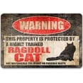 thumbnail image 1 of Door Mat Funny Ragdoll Cat Sign Cat Warning Sign Cat Novelty Sign Cat Decor Cat Accessories Cat Mom Gift Barn Sign Cat Gift Cat Lover Gift Z PIS262 Outdoor Doormat 16x24 Inch, 1 of 5