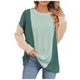 thumbnail image 1 of HUITKMM Tshirts 2024 Autumn and Winter Color Contrast Long Sleeve Loose Thread Stitching T Shirt, 1 of 9