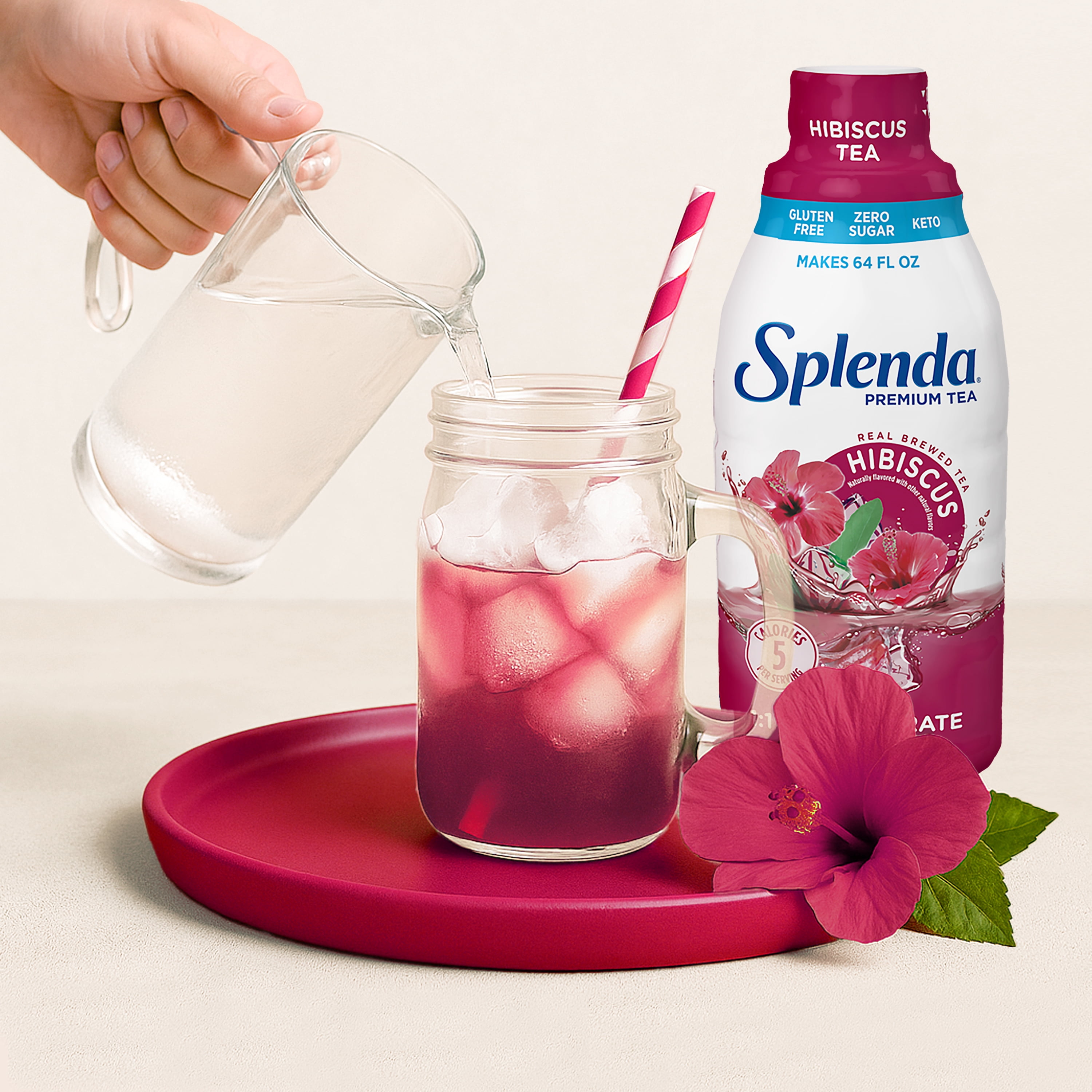 (6 pack) Splenda Hibiscus Tea Concentrate - 32oz