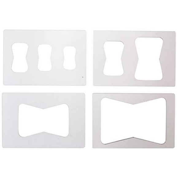 POWERTEC 71105 Butterfly Key Inlay Template Set (4pc) | Decorative Templates For Woodworking