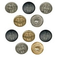 thumbnail image 1 of Ant Head Insect Set of 10 Metal 0.6" (15mm) Sewing Shank Round Buttons - Black Color, 1 of 5