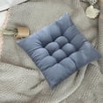 thumbnail image 4 of Fnyoxu Chair Cushions for Dining Chairs, Tufted Overstuffed Textured Memory Foam Kitchen Chair Pads with Ties and Non-Slip Backing, 16 x 16inch(Gray), 4 of 4