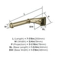 thumbnail image 6 of Amerock Revitalize Golden Champagne Single Post Toilet Paper Holder, 6 of 8