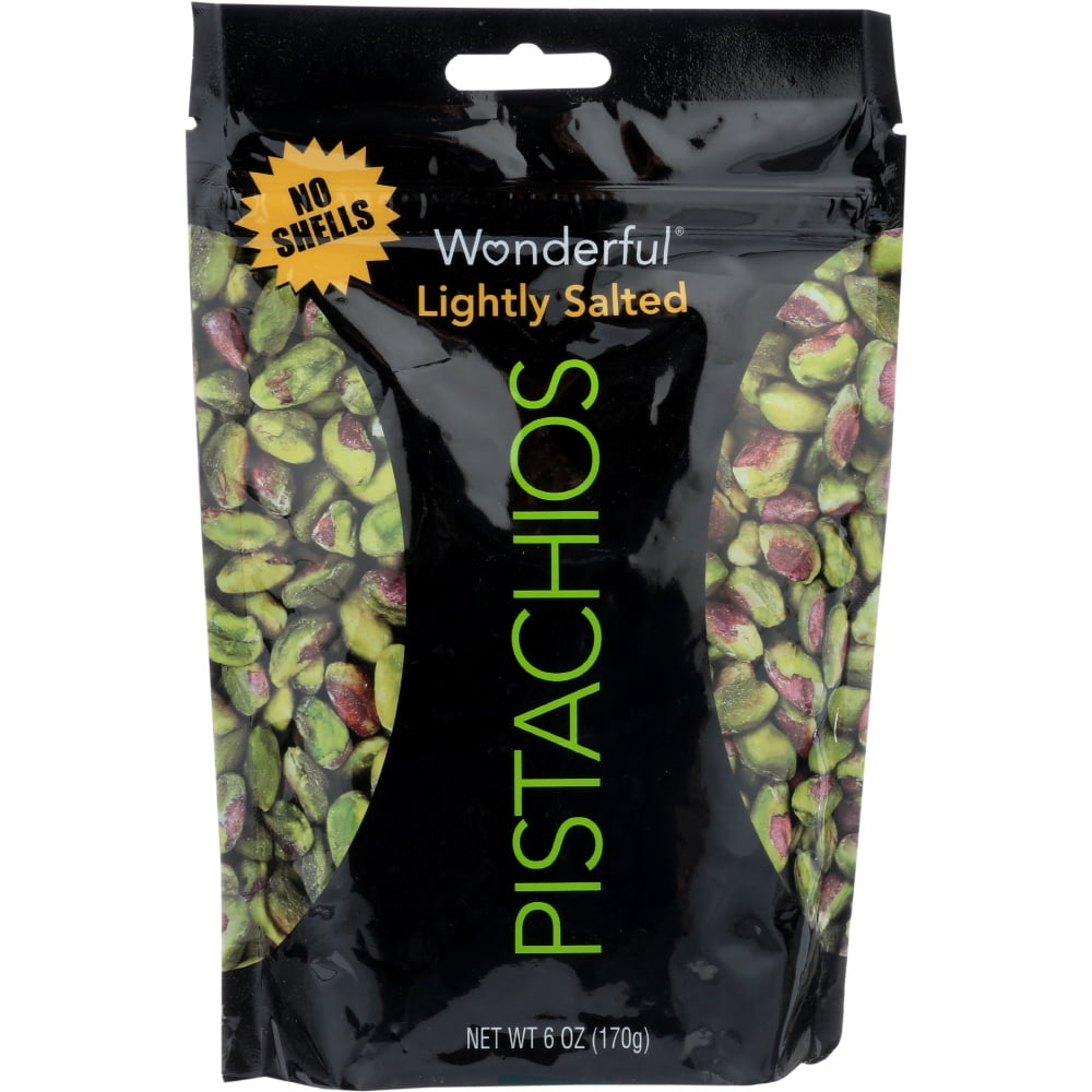 Wonderful Pistachios, No Shells, Roasted and Lightly Salted, 6 Ounce