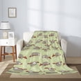 thumbnail image 2 of Rateoe Twig Sloth Pattern Flannel Throw Blanket, Ultra-soft Blanket for Bed, Couch, Car, Hypoallergenic Anti-pilling blanket-80"x60"(Vertical), 2 of 6