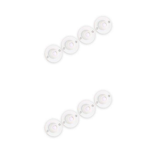 Injueey Paquete de 4 ruedas para muebles, ruedas autoadhesivas de acero inoxidable, cubo de basura, polea pegajosa, portátil, Universal, Cuenta de nailon blanco. 2piezas