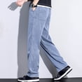 thumbnail image 5 of Kureaily Men's Lessel Wide Leg Pants Youth Large Size Loose Straight Leg Pants Korean Version Of The Trend Casual Pants, 5 of 6