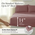thumbnail image 2 of Southshore Fine Linens 3 Piece Sheet Set, 14-Inch Deep Pocket Bed Sheets with Fitted Sheet and Flat Sheet, Extra Soft Brushed Microfiber, Wrinkle Free, Fade Resistant, California King , Rose, 2 of 7