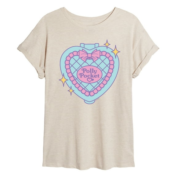 Polly Pocket - Polly Pocket Quilted Heart Case - Women's Oversized Graphic T-Shirt