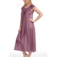 thumbnail image 2 of EZI Nightgowns for Women - Soft & Breathable Satin Night Gowns for Adult Women - Medium to Plus Size Womens Sleep Shirts - Long Mid-Length Nightgown, 2 of 9