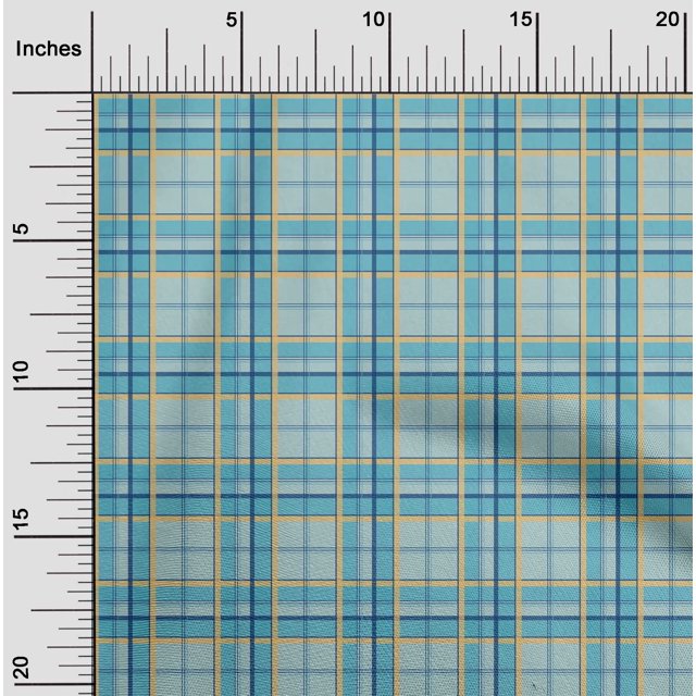 oneOone Viscose Jersey Fabric Madras Check Print Fabric BTY 60 Inch Wide