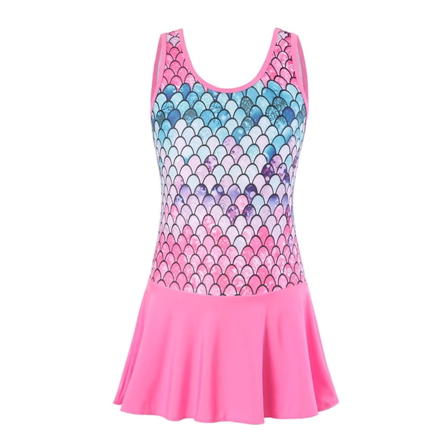 Kid Girl Swimsuits 1 Piece Cute Quick Dry Toddler Bathing Suit 3-4 Years