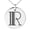 Silver, variant on Stainless Steel Letter R Initial Metro Retro Monogram Engraved Small Medallion Circle Charm Pendant Necklace