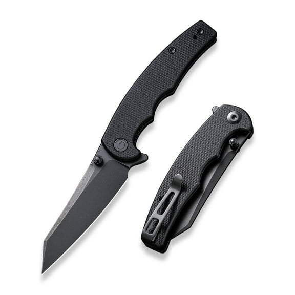 CIVIVI P87 Folder Knife, Kaila Cumings 2.9-in Nitro-V Black Stonewashed Blade Reverse Tanto, G10 Handle with A Thumb Stud Liner Lock Folding Pocket Knife (Black)