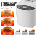 thumbnail image 3 of 19-In-1 Bread Maker 2LB, Non-Stick Ceramic Pot Automatic Dough Maker, Gluten Free Settings, Digital Programmable, 3 Sizes and Shell Colors, White, 3 of 6
