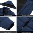 thumbnail image 3 of Soularge Women's Plus Size Winter Coat Hooded Winter Puffer Jacket Windproof Outerwear Coat Navy 5X, 3 of 7