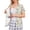 Gray, variant on Women’s Floral Print Post Surgery Recovery Shirt, Hook and Loop Front Open Short Sleeve Top with Drain Pocket Blue XL