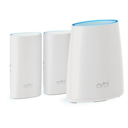NETGEAR Orbi Whole Home Mesh WiFi System with Tri-band – Eliminate WiFi dead zones, Simple plug-in setup, Single network name, Up to 5,000 sqft, AC2200 (Set of (The Best Whole Home Wifi System)