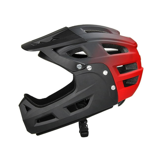 Casco integral transpirable y ventilado para bicicleta, ideal para montar en bicicleta, hacer snowboard y desplazarse al trabajo. negro rojo