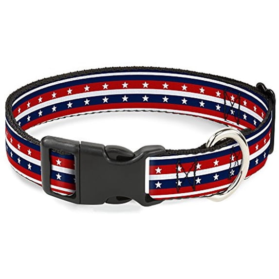 buckle-down bac-w30195-nl breakaway cat collar, 1 2" wide - fits 9-15" neck - large, americana