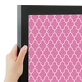 thumbnail image 4 of PinPix 20x20 Custom Cork Bulletin Board Quatrefoil Pink Poster Board Has a Fabric Style Canvas Finish, Framed in Quatrefoil Pink, by ArtToFrames (PinPix-283), 4 of 6