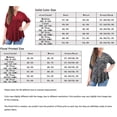 thumbnail image 5 of Hauts pour Femmes Chemises à Manches 3/4 Roulées Blouses à Col en V Tunique, 5 of 5